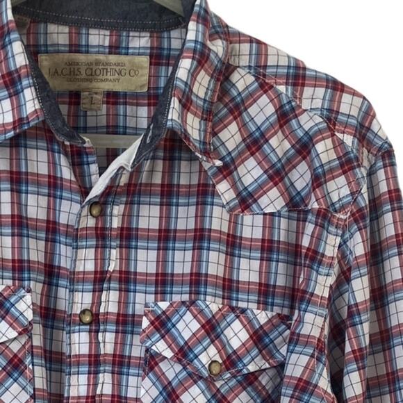 Western Pearl Snap long sleeve shirt by Z.A.C.H.S. Clothing Co large - Picture 10 of 10